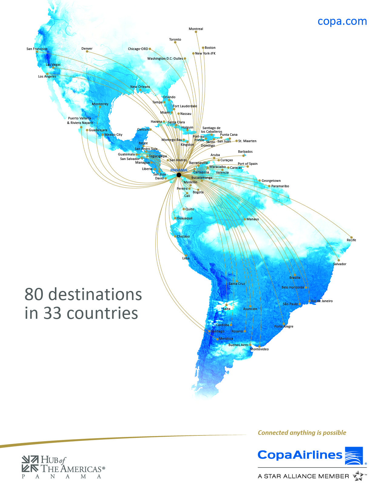 Copa Airlines Route Map 2024 - Nancy Valerie